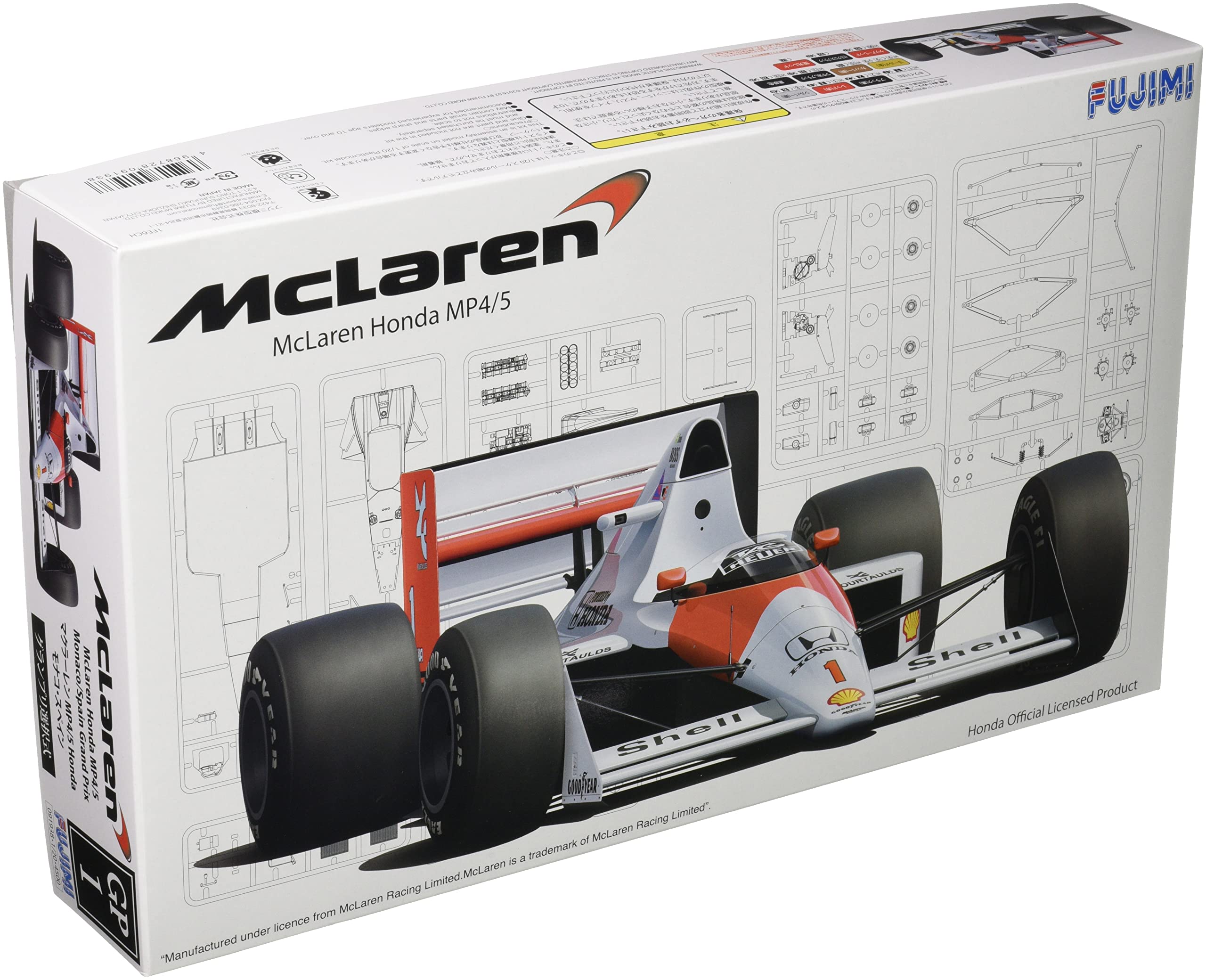 FUJIMI Grand Prix 1/20 Mclaren Honda Mp4/5 Monaco Gp Or Spain Gp Plastic Model- Japan Figure Store - #1 Bring To You The Best Japanese Goods