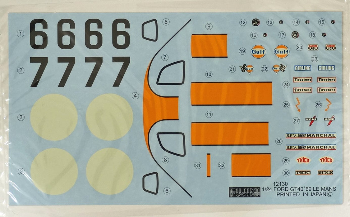 FUJIMI Hr12 Ford Gt40 P1075 1969 Le Mans Winner 1/24 Scale Kit- Japan Figure Store - #1 Bring To You The Best Japanese Goods