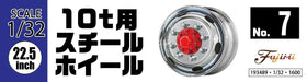 Fujimi 193489 W-7 1/24 Scale 10T Steel Wheel 22.5 Inch Wheel & Tire Set Plastic Model Parts- Japan Figure Store - #1 Bring To You The Best Japanese Goods