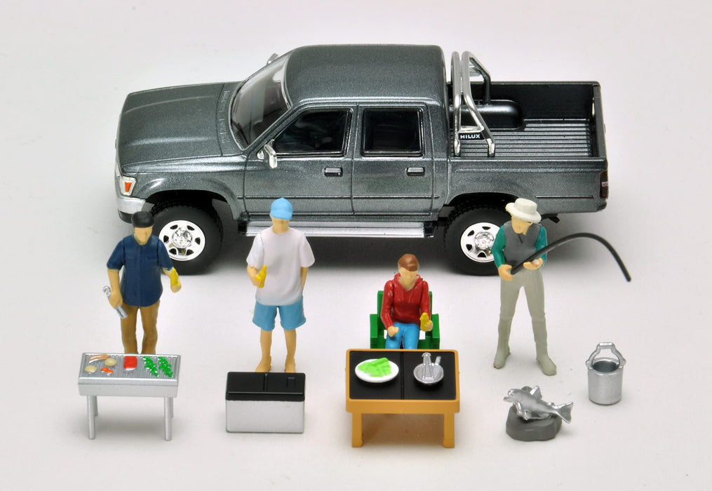 Tomytec Geocolle 64 Car Snap 14A BBQ2 Hilux Assembled Minicar Set with Doll Accessories- Japan Figure Store - #1 Bring To You The Best Japanese Goods