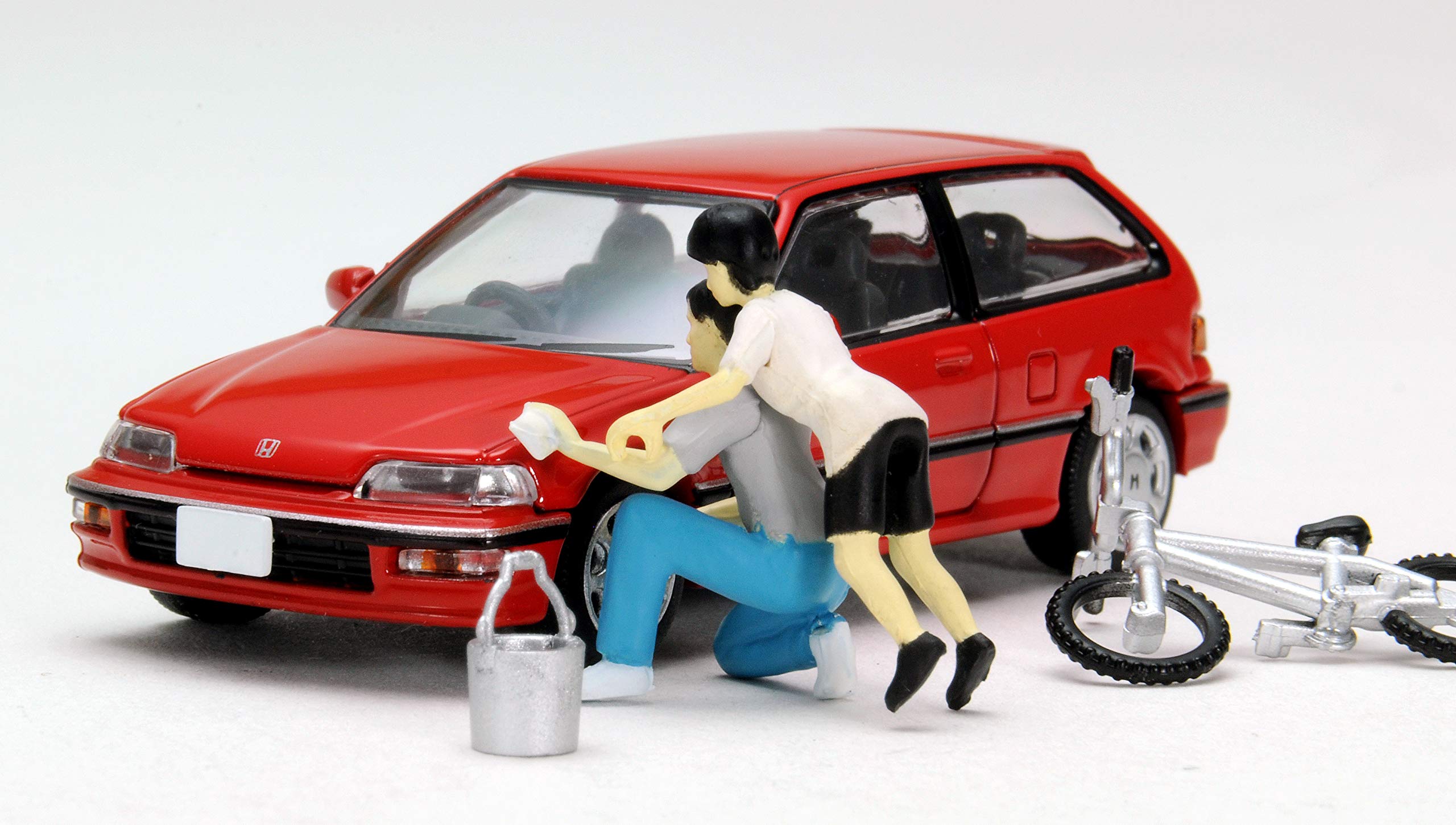 Tomytec Geocolle64 Car Wash Mini Car Set 1/64 TLV-Neo Honda Civic 25Xt Exclusive Color Included- Japan Figure Store - #1 Bring To You The Best Japanese Goods