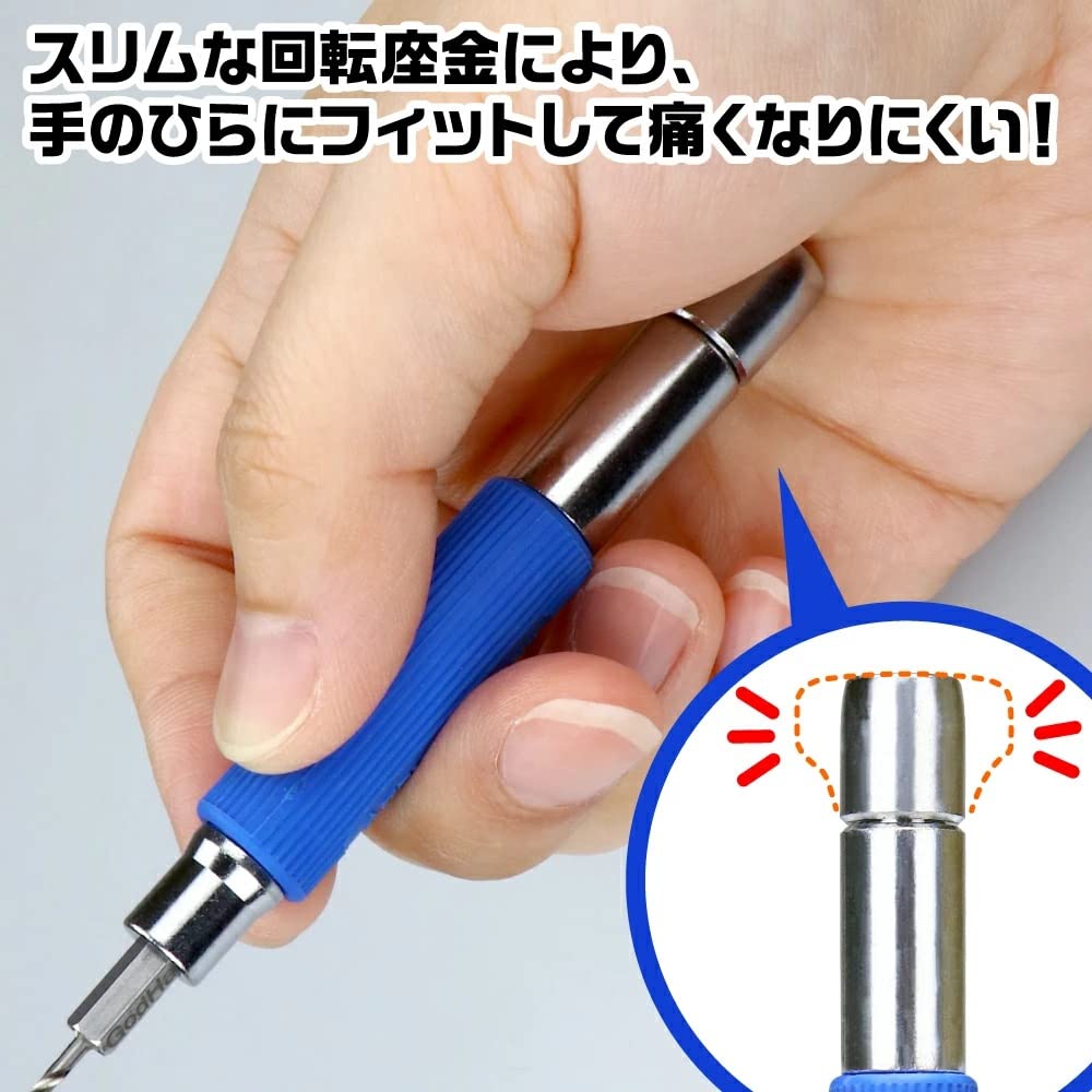 God Hand Quick Power Pin Vise Gh-Pbq Hex Axis Dedicated Pin Vise Plastic Model Tool Silver- Japan Figure Store - #1 Bring To You The Best Japanese Goods