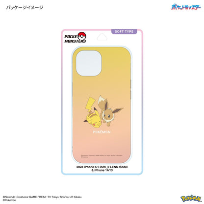 Gourmandise Pokemon iPhone15/14/13 Soft Case Pikachu & Eevee Poke-864A- Japan Figure Store - #1 Bring To You The Best Japanese Goods