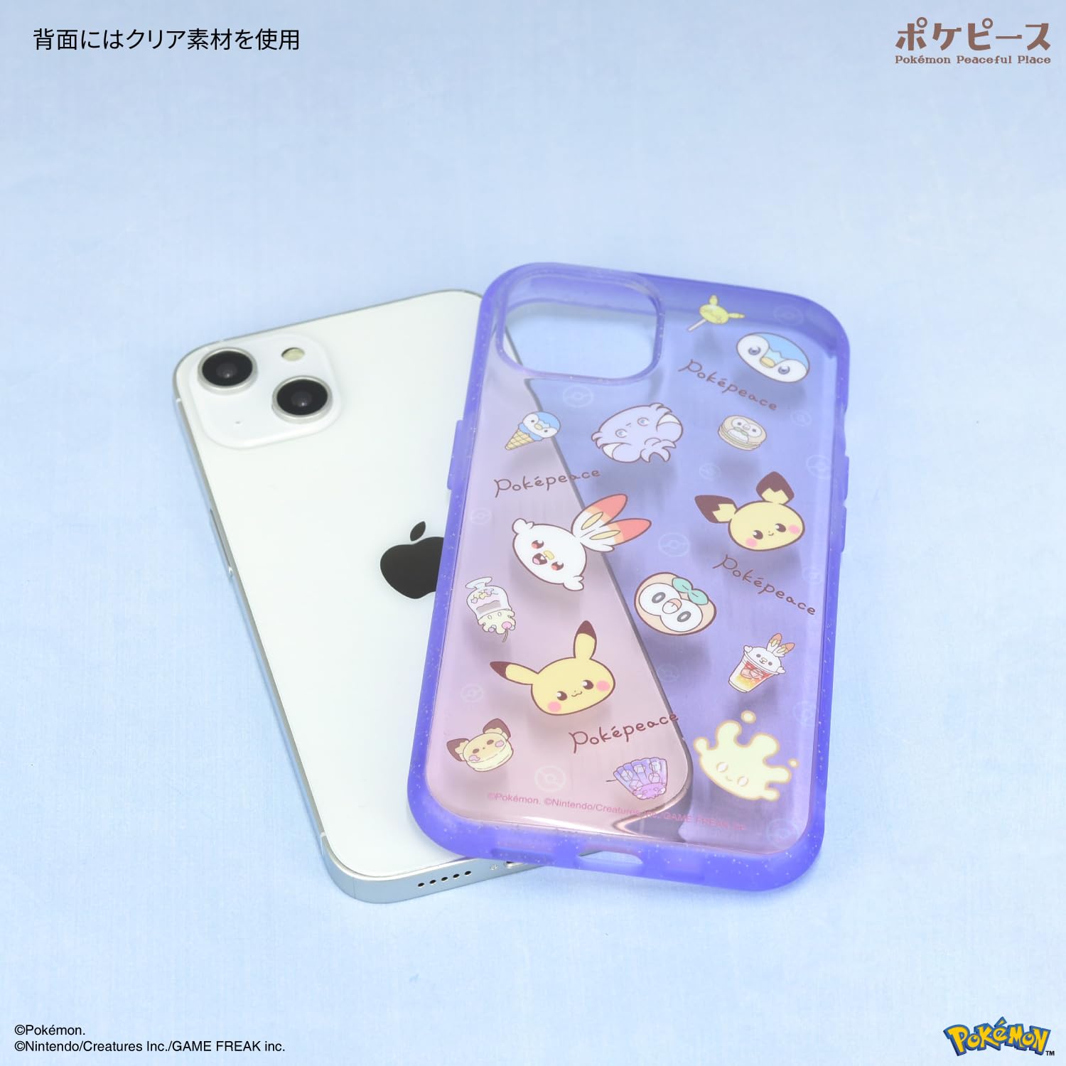 Gourmandise Japan Pokemon Pokepiece Iii Fit Clear Iphone 14/13 Case Purple Poke-845A- Japan Figure Store - #1 Bring To You The Best Japanese Goods