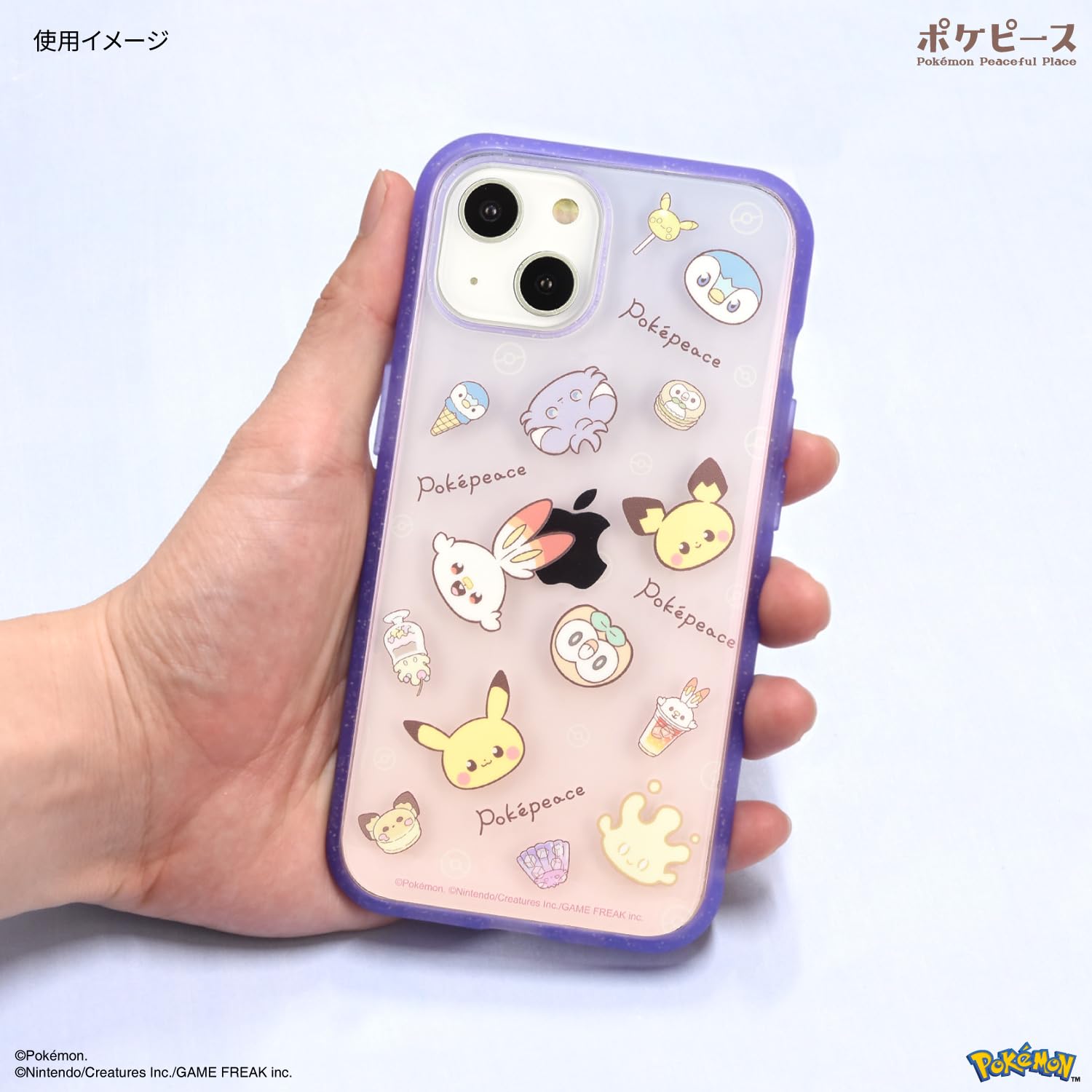 Gourmandise Japan Pokemon Pokepiece Iii Fit Clear Iphone 14/13 Case Purple Poke-845A- Japan Figure Store - #1 Bring To You The Best Japanese Goods
