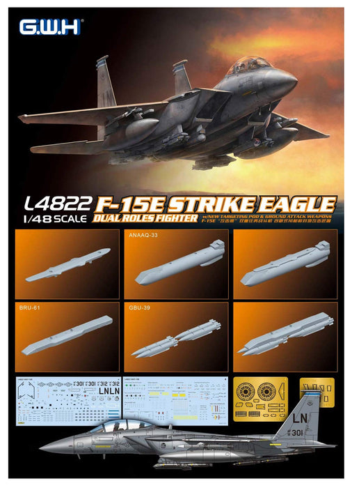 Great Wall Hobby 1/48 Us Air Force F-15E Fighter Bomber Plastic Model L4822- Japan Figure Store - #1 Bring To You The Best Japanese Goods