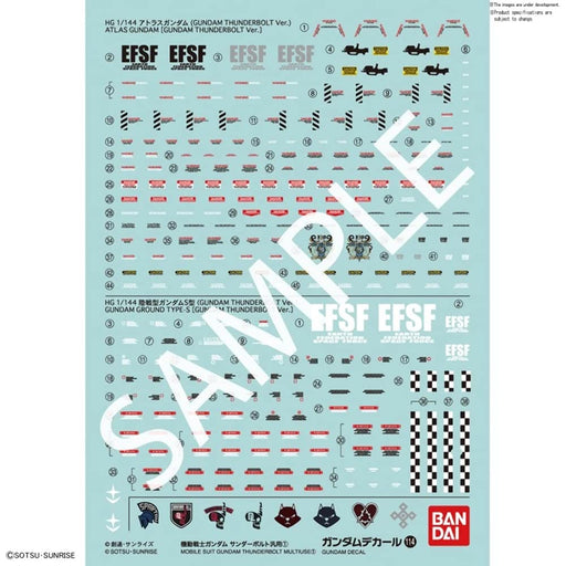 BANDAI Gundam Decal No.114 For 1/144 Gundam Thunderbolt Multiuse 1- Japan Figure Store - #1 Bring To You The Best Japanese Goods