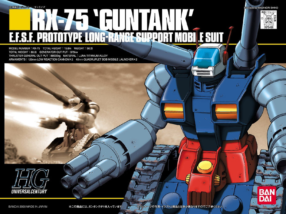 Bandai Spirits HGUC 1/144 Rx-75 Guntank Gundam- Japan Figure Store - #1 Bring To You The Best Japanese Goods