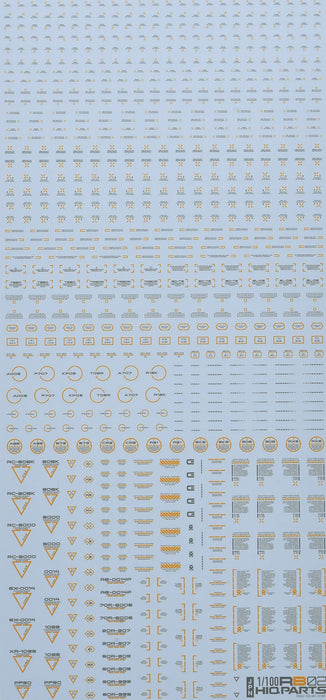 HIQPARTS 1/100 Gray & Orange Rb02 Caution Decal- Japan Figure Store - #1 Bring To You The Best Japanese Goods