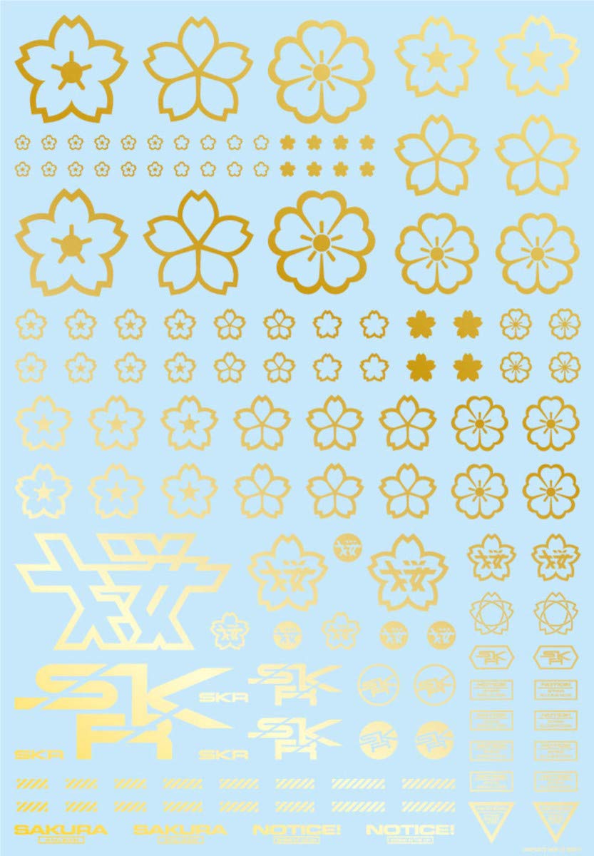 HIQPARTS Cherry Blossom Pattern Decal Gold Decal For Plastic Models- Japan Figure Store - #1 Bring To You The Best Japanese Goods