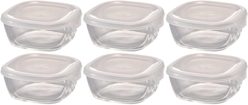 Hario KST-25-TW 6pcs 250ml Square Glass Storage Container Japan- Japan Figure Store - #1 Bring To You The Best Japanese Goods
