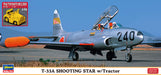 HASEGAWA 1/72 T-33A Shooting Star W/Tractor Plastic Model- Japan Figure Store - #1 Bring To You The Best Japanese Goods