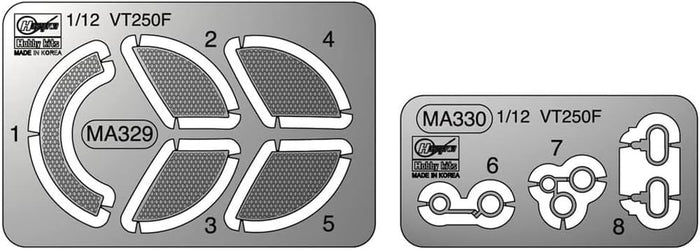 Hasegawa 1/12 Honda VT250F Plastic Model with Photo-Etched Parts 21750- Japan Figure Store - #1 Bring To You The Best Japanese Goods