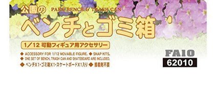 Hasegawa 1/12 Park Bench And Trash Box Model Kit- Japan Figure Store - #1 Bring To You The Best Japanese Goods