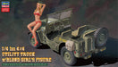 HASEGAWA 22497 1/4-Ton 4X4 Truck W/Blonde Girl Figure 1/24 Scale Kit- Japan Figure Store - #1 Bring To You The Best Japanese Goods