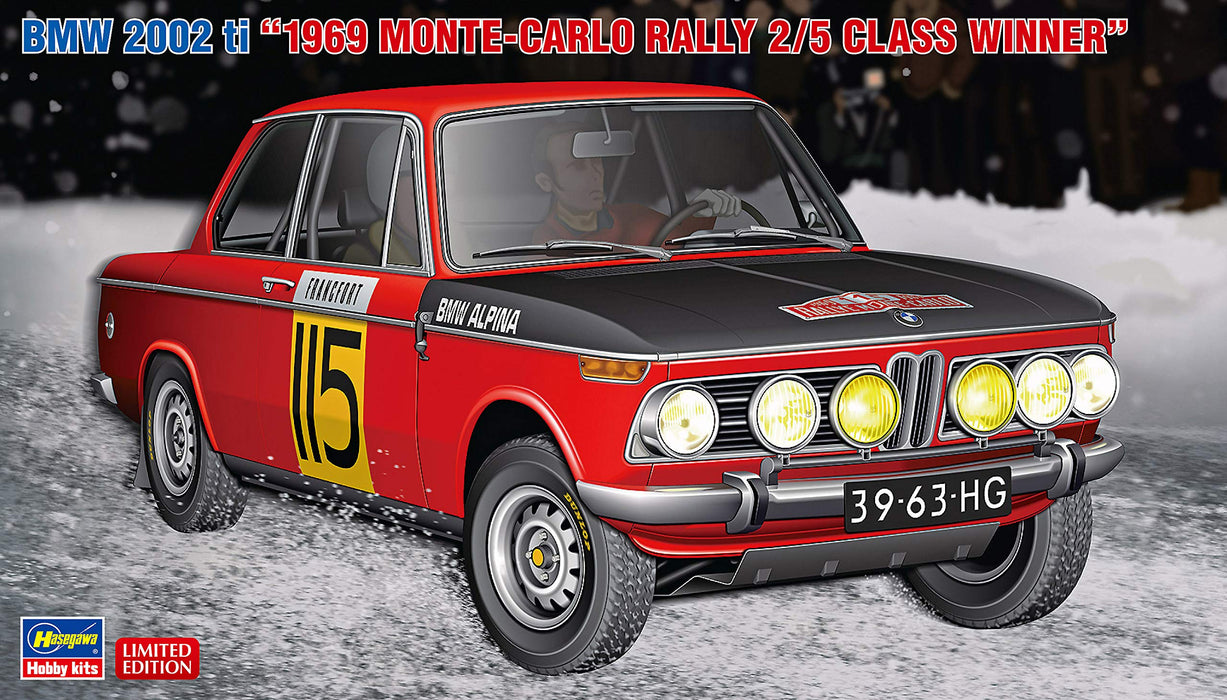 HASEGAWA 20420 Bmw 2002 Ti 1969 Monte Carlo Rally Class Winner 1/24 Scale Kit- Japan Figure Store - #1 Bring To You The Best Japanese Goods