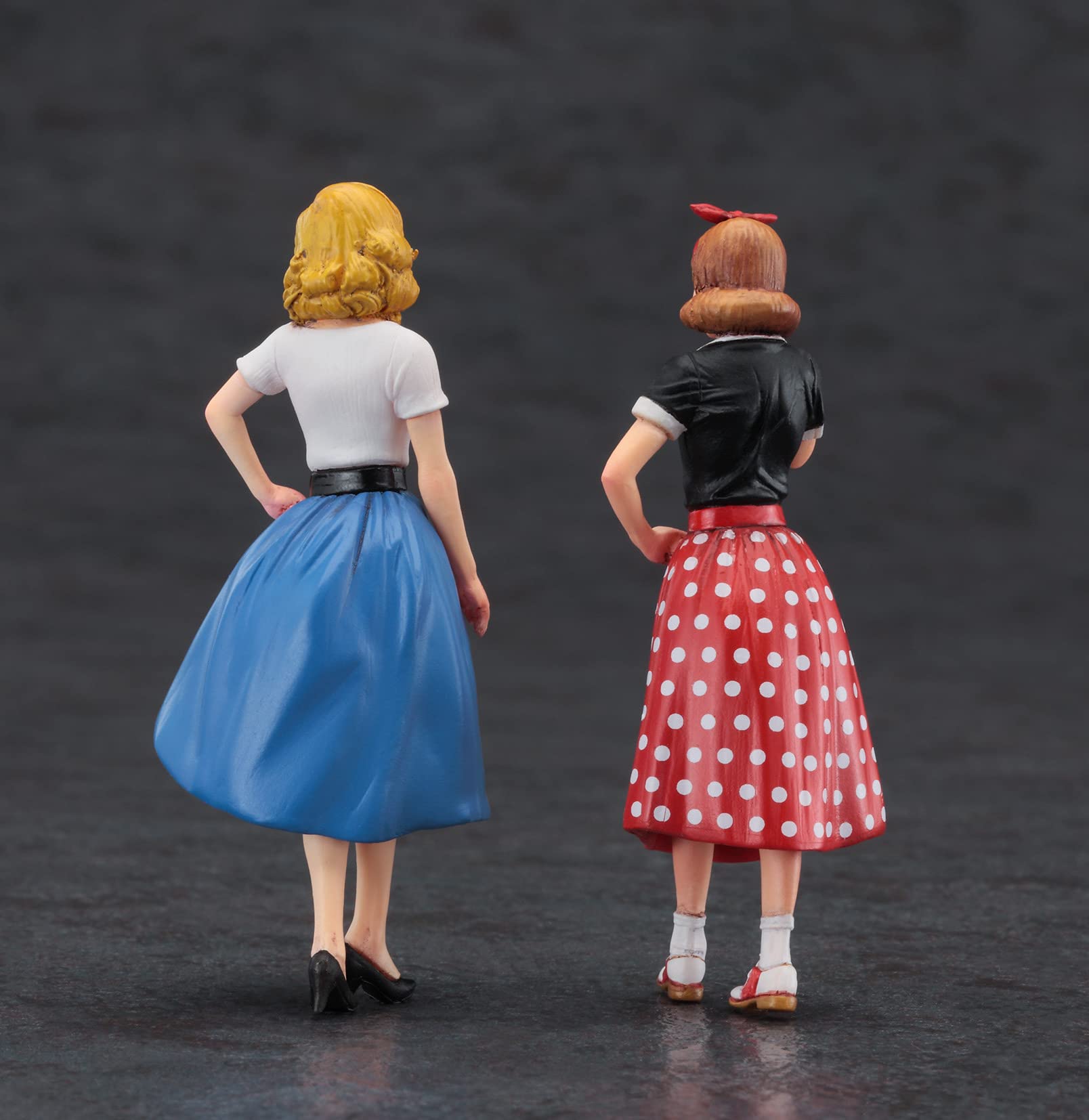 Hasegawa Figure Collection Series: Set of 2 50s American Girls 1/24 Plastic Model- Japan Figure Store - #1 Bring To You The Best Japanese Goods
