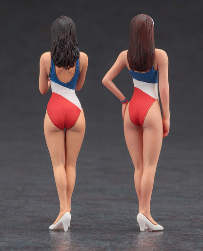 HASEGAWA Fc03 90'S Paddock-Girls 2 Figure Set 1/24 Scale Kit- Japan Figure Store - #1 Bring To You The Best Japanese Goods