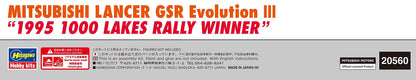 HASEGAWA - 1/24 Mitsubishi Lancer Gsr Evolution Iii '1995 1000 Lakes Rally Winner' Plastic Model- Japan Figure Store - #1 Bring To You The Best Japanese Goods