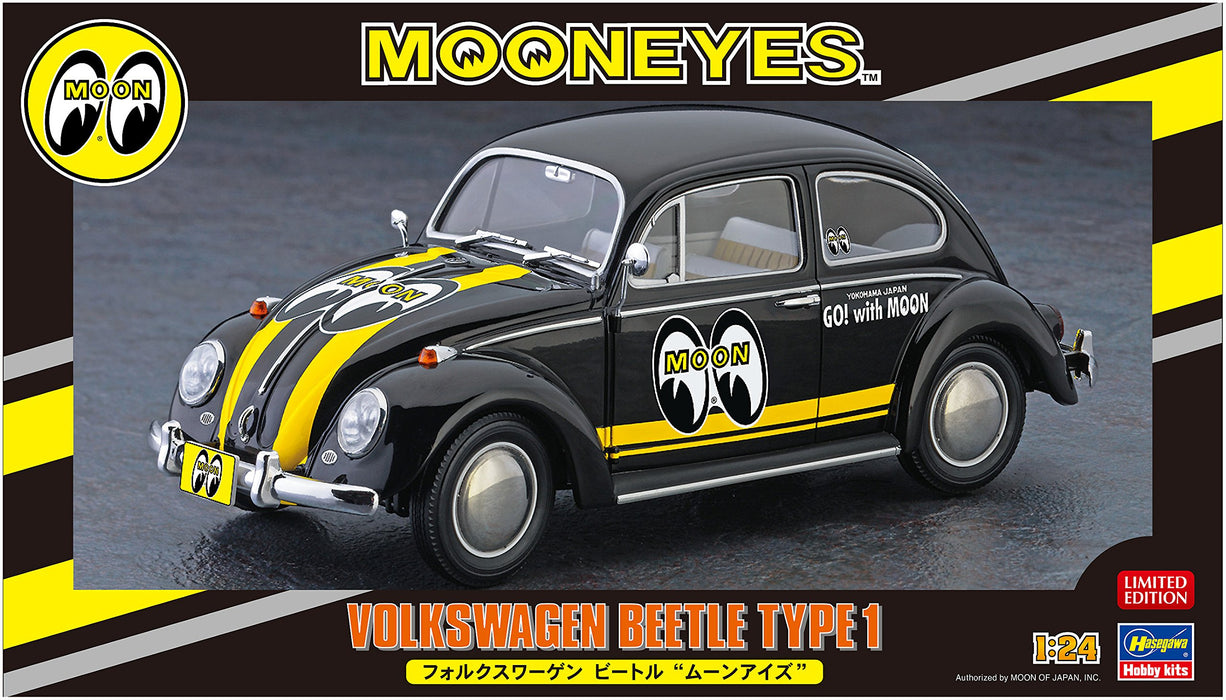 Hasegawa 20338 Volkswagen Beetle Moon Eyes 1/24 Plastic Scale Car Model Kit- Japan Figure Store - #1 Bring To You The Best Japanese Goods