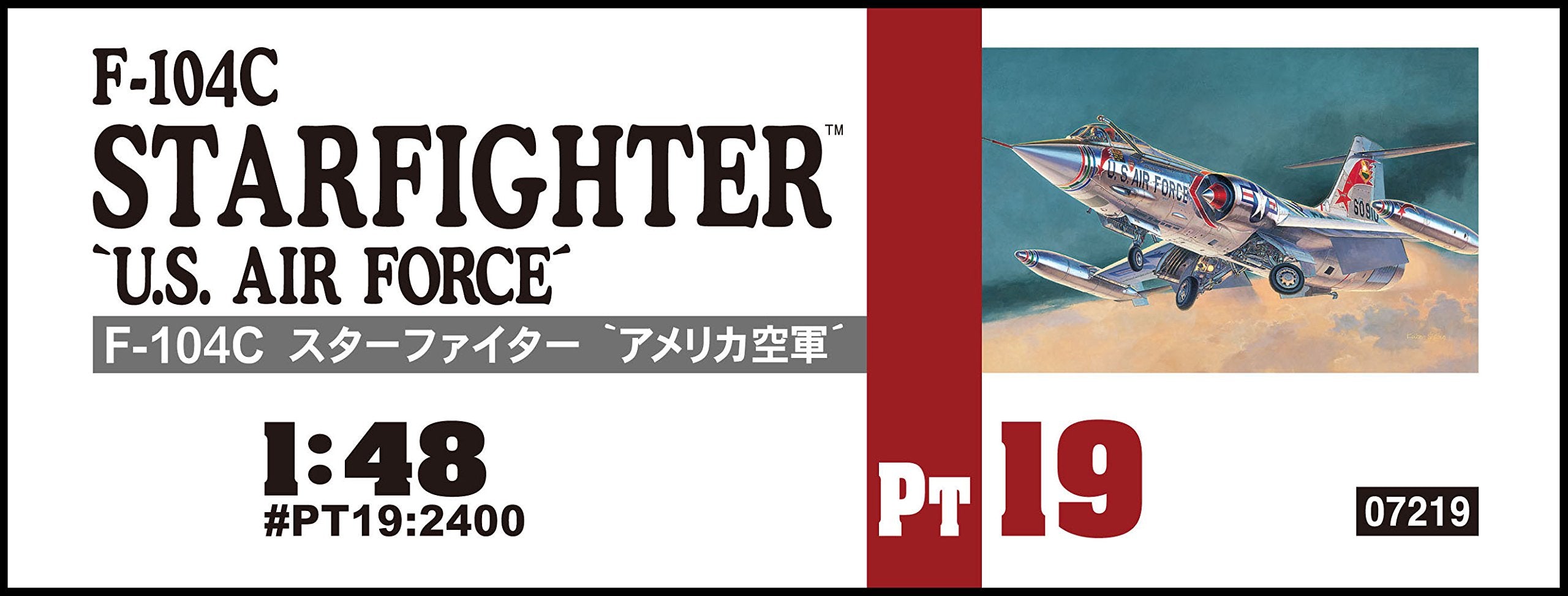 Hasegawa 1/48 Us Air Force F-104C Starfighter Plastic Model Pt19- Japan Figure Store - #1 Bring To You The Best Japanese Goods