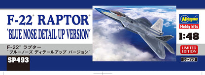 HASEGAWA 1/48 F22 Raptor Blue Nose Detail Up Ver. Plastic Model- Japan Figure Store - #1 Bring To You The Best Japanese Goods
