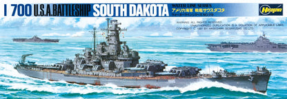 Hasegawa 1/700 Waterline Series US Navy South Dakota Battleship Plastic Model- Japan Figure Store - #1 Bring To You The Best Japanese Goods