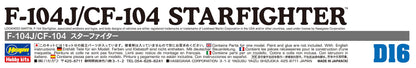 HASEGAWA 1/72 F-104J/Cf-104 Starfighter J.A.S.D.F Interceptor / Canadian Armed Forces Fighter Plastic Model- Japan Figure Store - #1 Bring To You The Best Japanese Goods