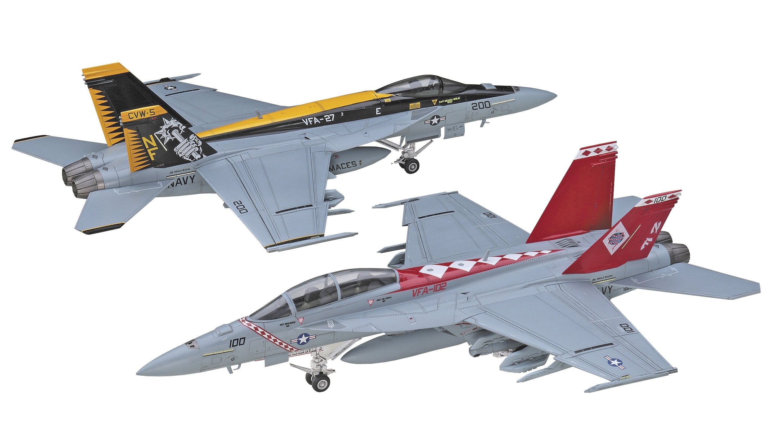 HASEGAWA Sp341 F/A-18E/F Super Hornet Uss Ronald Reagan Cvw-5 Cag Special Box 1- Japan Figure Store - #1 Bring To You The Best Japanese Goods