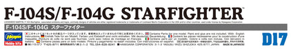 HASEGAWA D17 F-104S/F-104G Starfighter Italian 1/72 Scale Kit- Japan Figure Store - #1 Bring To You The Best Japanese Goods