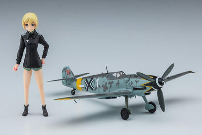HASEGAWA Sp409 Strike Witches Erica Hartmann 1/20 W/Messerschmitt Bf109G-6 1/72- Japan Figure Store - #1 Bring To You The Best Japanese Goods