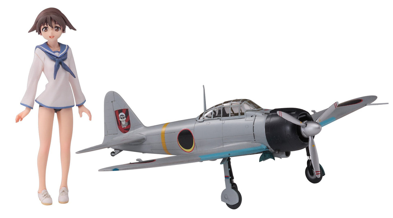 HASEGAWA Sp375 Strike Witches Yoshika Miyafuji 1/20 W/ Zero Fighter Type 22 1/72 Kit Set- Japan Figure Store - #1 Bring To You The Best Japanese Goods