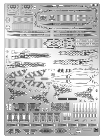 Hasegawa Super Dimension Fortress Macross Do You Remember Love Sdf-1 Macross Fortress Ship Detail Up Etching Parts 1/4000 Scale Plastic Model Parts Qg61- Japan Figure Store - #1 Bring To You The Best Japanese Goods