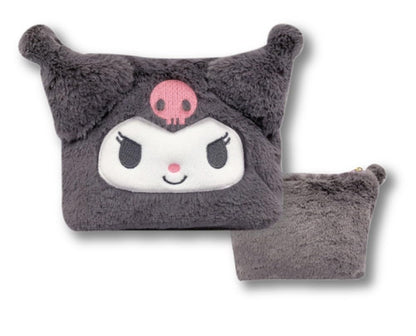 Sanrio Kuromi Fluffy Cosmetic Pouch 34201258- Japan Figure Store - #1 Bring To You The Best Japanese Goods