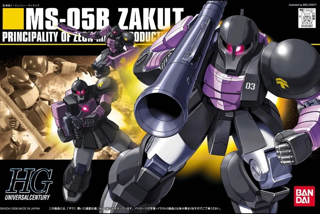 BANDAI Hguc 068 Gundam Ms-05B Zaku I 1/144 Scale Kit- Japan Figure Store - #1 Bring To You The Best Japanese Goods