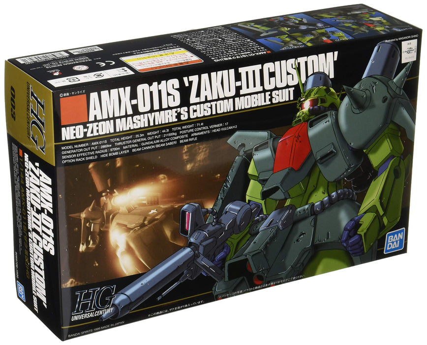 BANDAI Hguc 003 Gundam Amx-011S Zaku Iii Mashymre Custom 1/144 Scale Kit- Japan Figure Store - #1 Bring To You The Best Japanese Goods