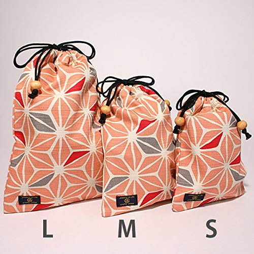 Jhands Japanese Hikara Kinchaku Asanoha Pink (L)- Japan Figure Store - #1 Bring To You The Best Japanese Goods