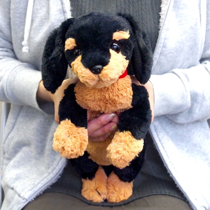 SUNLEMON Plush Doll Hiza Wanko Miniature Dachshund Black Tjn- Japan Figure Store - #1 Bring To You The Best Japanese Goods