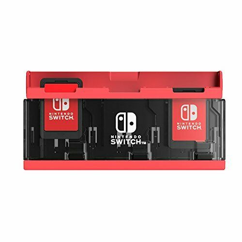 Hori Nintendo License Push Card Case 6 For Nintendo Switch Neon Red Nsw-128- Japan Figure Store - #1 Bring To You The Best Japanese Goods