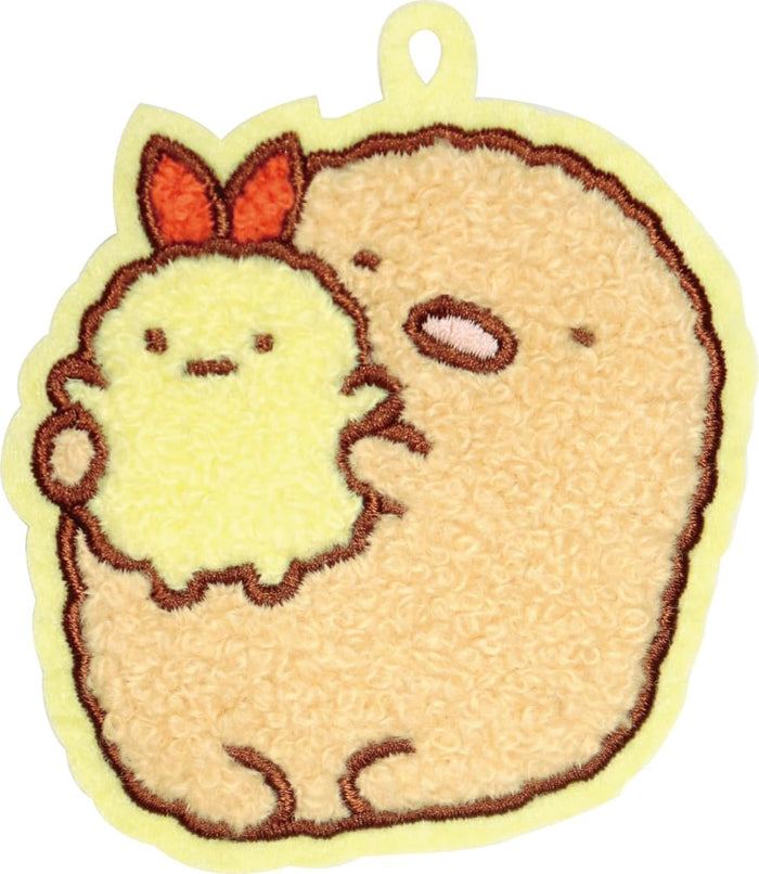 J'S Planning Charm San-X Fluffy Embroidered Patch Bag Charm Sumikko Gurashi Tonkatsu Yellow Japan 7X6.5X1Cm Wcm011- Japan Figure Store - #1 Bring To You The Best Japanese Goods