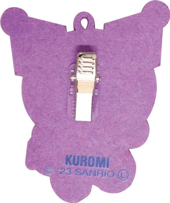 J'S Planning Kuromi Fluffy Embroidered Patch Bag Charm Japan 7X8X1Cm Wcm002- Japan Figure Store - #1 Bring To You The Best Japanese Goods
