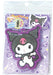 J'S Planning Kuromi Fluffy Embroidered Patch Bag Charm Japan 7X8X1Cm Wcm002- Japan Figure Store - #1 Bring To You The Best Japanese Goods