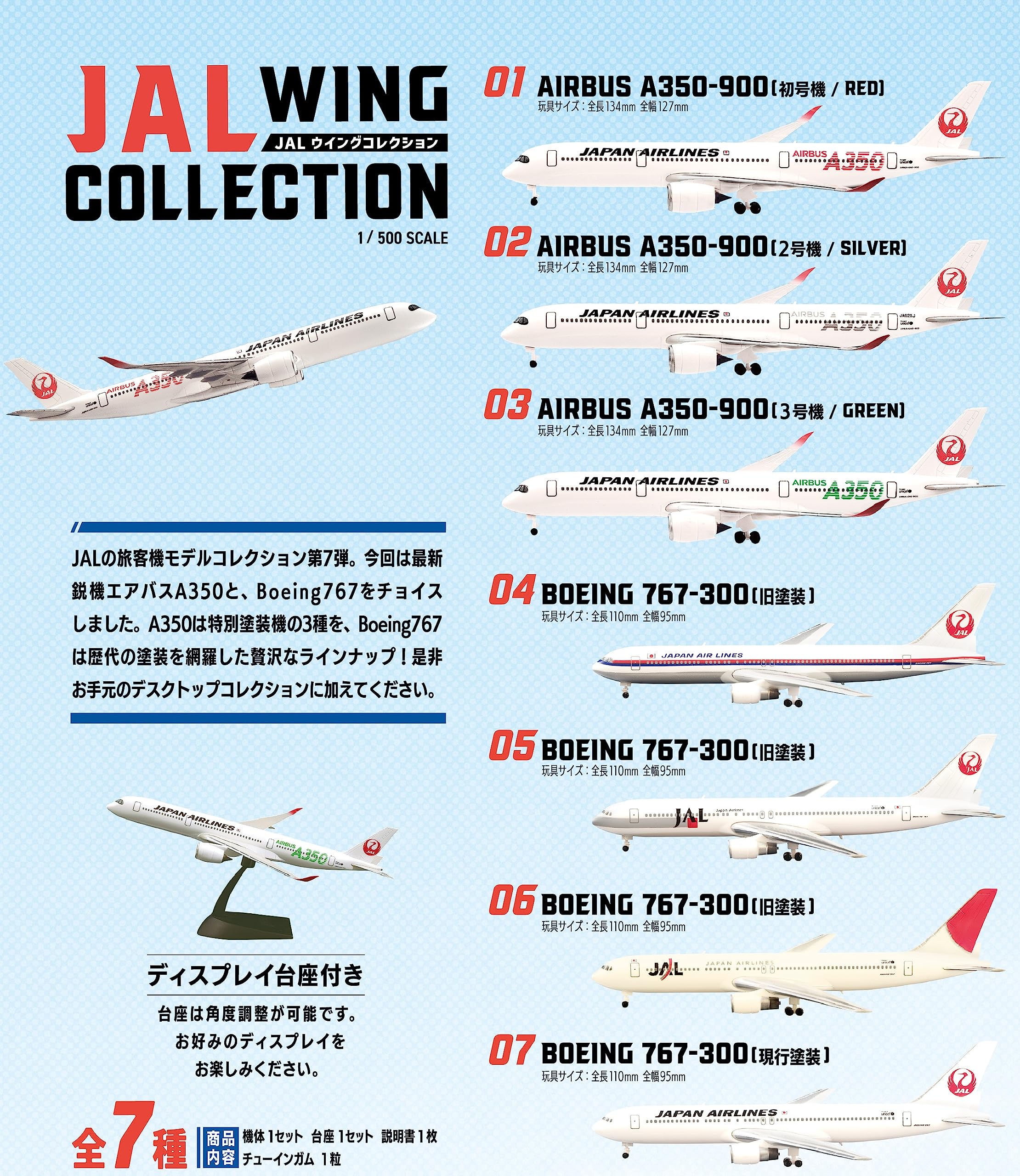 F-Toys Confect Jal Wing Collection 7 10Pc Candy Toy/Gum - Japan- Japan Figure Store - #1 Bring To You The Best Japanese Goods
