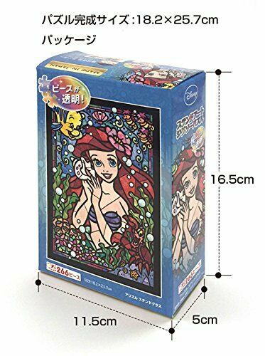 Jigsaw Puzzle Stained Art Disney Ariel Stained Glass 266p Dsg-266-751- Japan Figure Store - #1 Bring To You The Best Japanese Goods