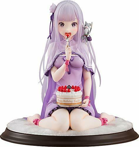 Kadokawa Re:zero Emilia: Birthday Cake Ver. 1/7 Scale Figure- Japan Figure Store - #1 Bring To You The Best Japanese Goods