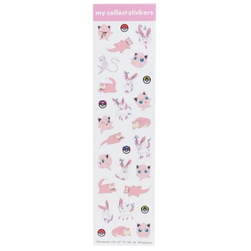 Kamiojapan Pokemon My Collect Stickers Pink 020924- Japan Figure Store - #1 Bring To You The Best Japanese Goods