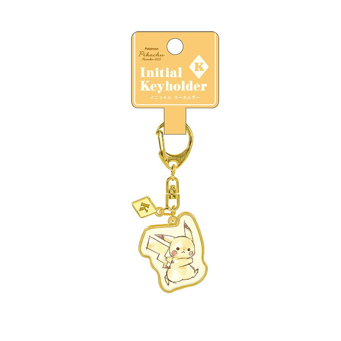 POKEMON CENTER ORIGINAL Initial Keychain Pikachu Number025 'K'- Japan Figure Store - #1 Bring To You The Best Japanese Goods