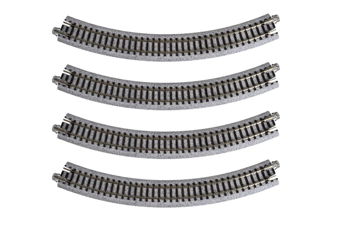Kato N Gauge R249-45° Curved Track Set - 4 Pieces Model Railroad Supplies- Japan Figure Store - #1 Bring To You The Best Japanese Goods