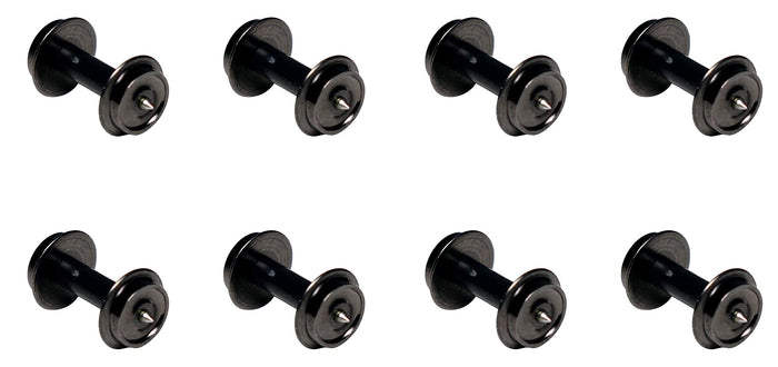 Kato N Gauge Black Hollow Shaft Wheels Short Axle for Snap-On Trucks 8pc Set- Japan Figure Store - #1 Bring To You The Best Japanese Goods