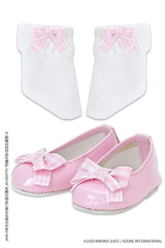 Kikipop! Kinoko Planet Ribbon Socks Shoes Set Pink (For Doll)- Japan Figure Store - #1 Bring To You The Best Japanese Goods